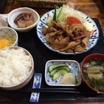 岩泉 - 生姜焼き定食201508