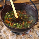 柳家 - 茸鍋（多種のキノコ入り）　(2015/10)