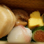 さ行 - 2015年10月八寸のアナゴ寿司と真鯛の寿司