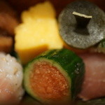 さ行 - 2015年10月八寸明太子キュウリと銀杏型の卵焼き(伊達巻きと同じ味）