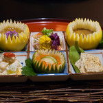 肥後橋ゆきや。 - 2015.10 前菜 錦秋の彩りハ寸