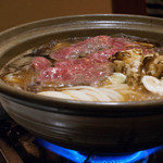 肥後橋ゆきや。 - 2015.10 宮崎産黒毛和牛と松茸のすき焼き