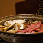肥後橋ゆきや。 - 2015.10 宮崎産黒毛和牛と松茸のすき焼き