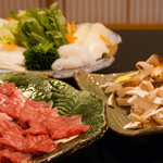 肥後橋ゆきや。 - 2015.10 宮崎産黒毛和牛と松茸のすき焼き