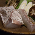 肥後橋ゆきや。 - 2015.10 天然鯛ちり鍋 自家製ちり酢と共に