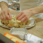 ペレグリーノ - メニューにない一品、ポルチーニ茸のフリット、ネピテッラを添えて