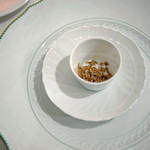 ペレグリーノ - 初めの一皿　長野県伊那産ぎたろう軍鶏を丸ごと煮出したブロート　アルバ産トリュフ風味