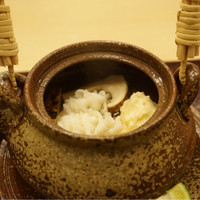 銀座 小十 - 2015/10 鱧と松茸と海老真薯の土瓶蒸し