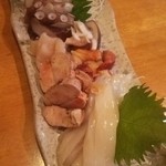 Kiraku ya - 刺し身盛り合わせ(中)1000円