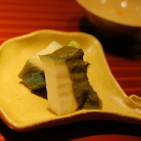 紀風 - アワビの酒蒸しの肝ソースかけ