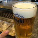 焼肉とうげん - 生ビール(*^^)v