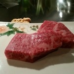 横浜うかい亭 - サーロインステーキ調理前。