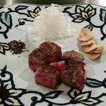 横浜うかい亭 - 特選うかい牛のサーロインステーキ。