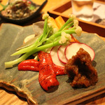 十番右京 - 生野菜の力士味噌ディップ