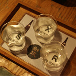 十番右京 - 新政の3種飲み比べx,s,rタイプ