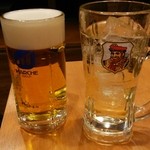 八剣伝 - 大感謝生ビールと八剣伝ハイボールです