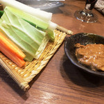たんたん - つきだしのお野菜∠(｀･ω･´)すごく美味しい！
