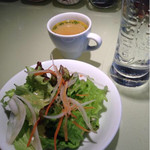 銀座フォワグラ - サラダとスープ
