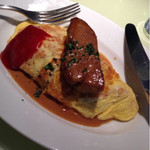 銀座フォワグラ - オムライスフォアグラ乗せ