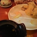 Dandan - 食べかけの天ぷら（一人分）