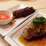 和鶏屋 - H.27.10.10.夜 つくねおろしポン酢 190円税別・まろやかつくね～龍の卵添え～ 200円税別