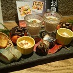 祇園迦陵 - 焼八寸：芋やら栗やら秋満載。