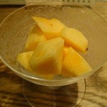 祇園迦陵 - 先付の柿  デザートに出してもらいました