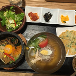 韓美膳 - ビビンバと冷麺のセット