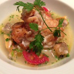 セルヴァッジョ - 白子のフリット アサリのスープ仕立て