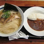 中華そば 麺や食堂 - 味玉しおそば＆ハヤシライスセット