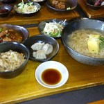 ランチ　Ｃセット　塩スープ　味噌なんこつソーキ