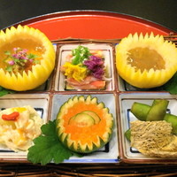 肥後橋ゆきや。 - 前菜 錦秋の彩りハ寸