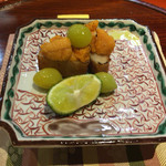 温味 - 海老芋オランダ揚げと塩ウニ