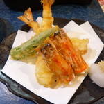 割烹いちかわ - 天然車海老の天ぷら