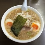 村山ホープ軒 - ラーメン700円+玉子（味付）80円+ニンニク50円