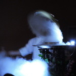 グルメバイキング オリンピア - そろそろデザートを食べようかなと思った頃に、
      放送でパフォーマンスデザートの案内が。
      こちらもお店の人気のパフォーマンスなんだって。