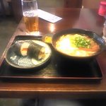 沖縄そば 家庭料理 てぃだ - 沖縄そば　スパム玉子おにぎり　オリオンビール