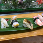 葵寿し - ガス海老、バイ貝、穴子、越前蟹