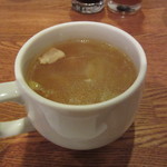 レストラン・サカキ - 20151027　ランチのコンソメスープ　具沢山