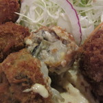 レストラン・サカキ - 20151027　カキフライ　断面写真