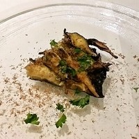 ウシマル - 鹿の生ハムをちらした天然のしいたけ