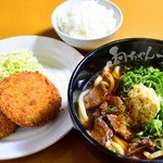 炸肉饼乌冬面套餐