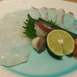 築地すし好 JIN仁 - 私の大好物☆ひらめ＆生たこのお造り