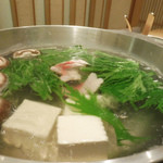 築地すし好 JIN仁 - 金目鯛を鍋に投入