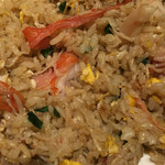 タイレストラン タニサラ - カオパップー（カニチャーハン）を崩して撮影。