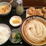 ひやひや＆かしわ天（小）＆小ごはん