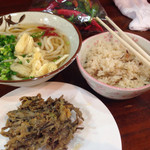 讃岐うどん河野 - 2015-10-26 三点セット＋お土産唐辛子