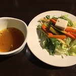 カーン・ケバブ・ビリヤニ - サラダ、スープ