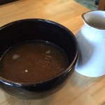 鴨錦 - スープ割