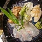 寿司割烹 小松 - 刺し身盛り合わせ